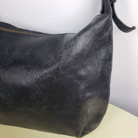 Women's Vintage Black Leather Purse - Picture 4 of 12